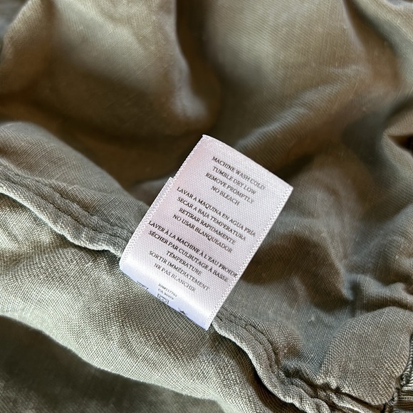 Rails Jacket Collins Olive Green Full Zip Snap Military Utility Linen Blend - Picture 14 of 15